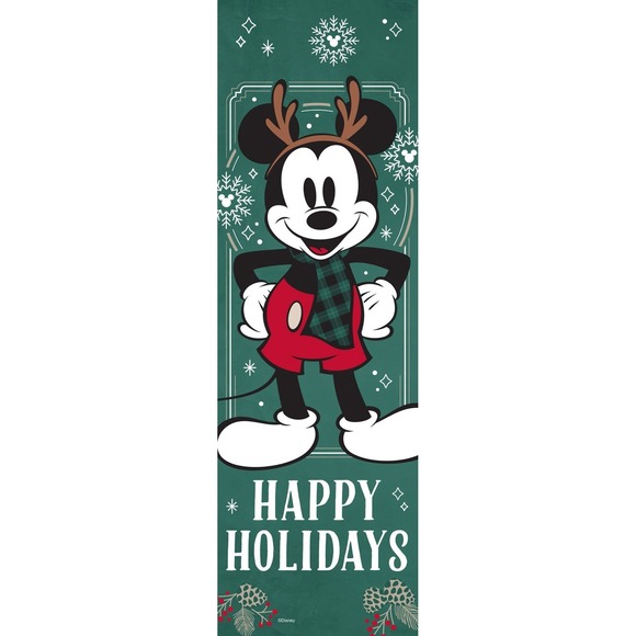Disney Other - Disney Mickey Mouse Happy Holidays 🎄 46 x 14.75 Hanging Banner NEW 🎄